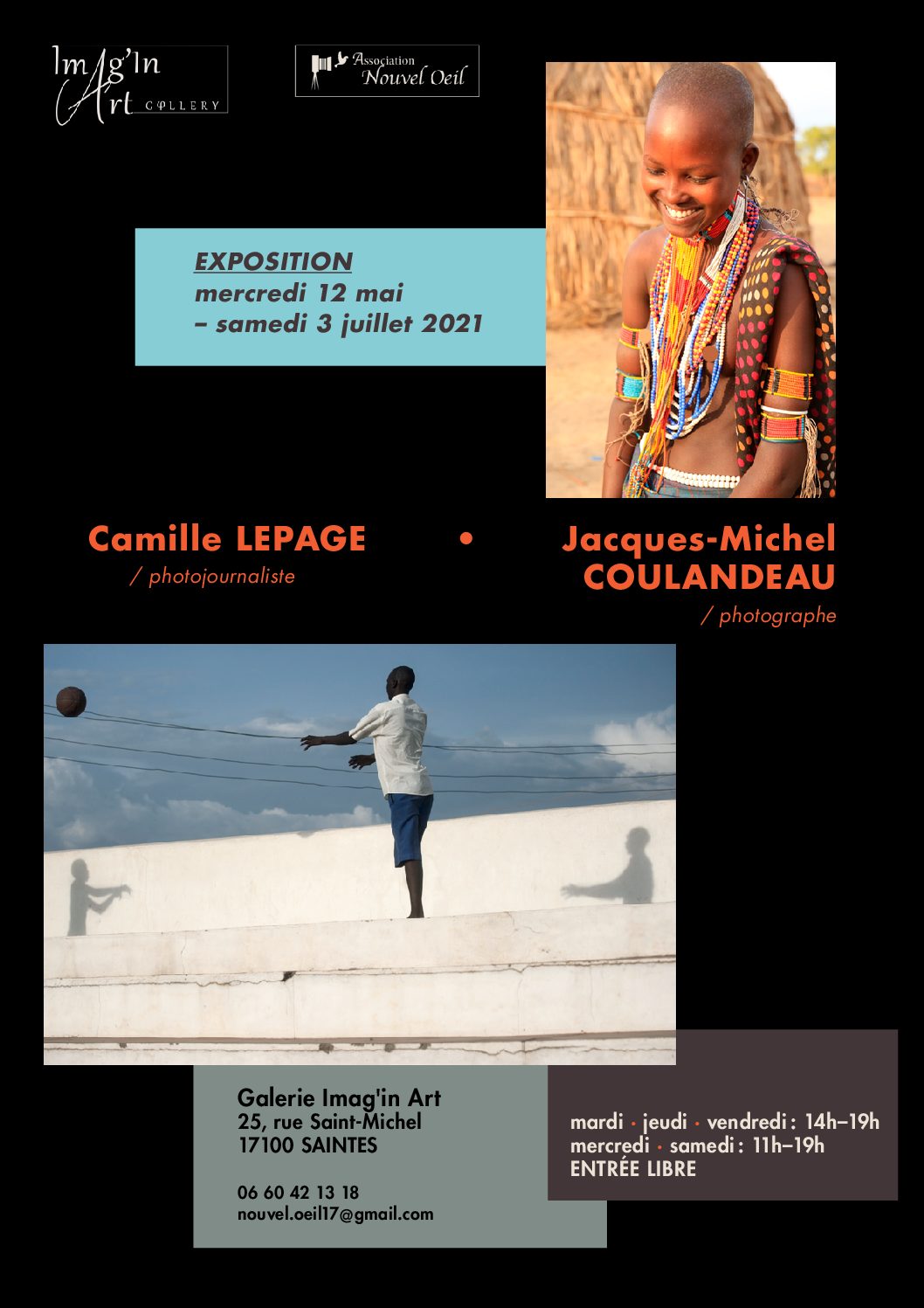 Exhibitions at the Imag’in Art gallery in Saintes – France