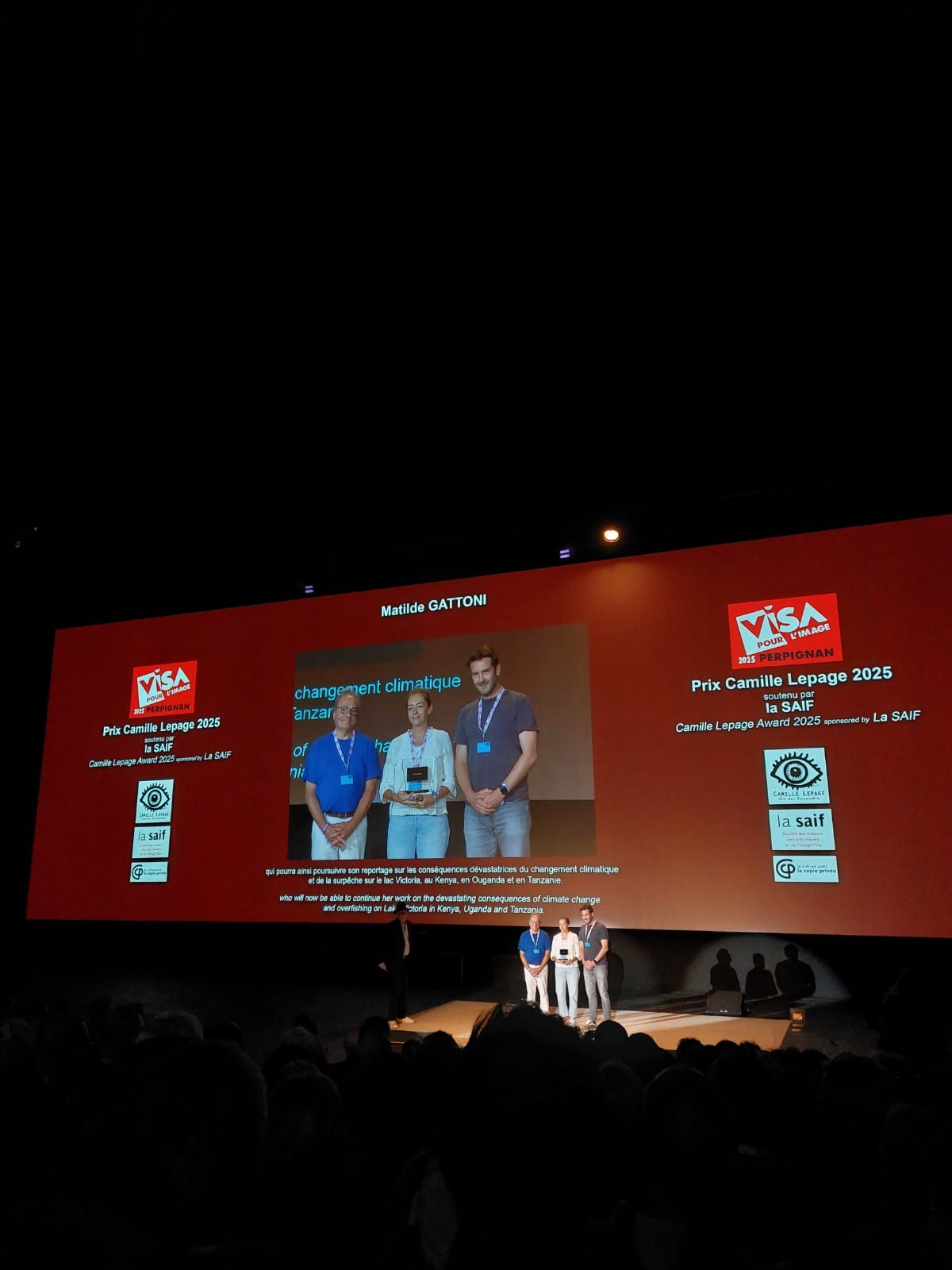 Camille Lepage Prize 2025 – Matilde Gattoni receives the Camille Lepage Award at the Visa pour l’Image festival